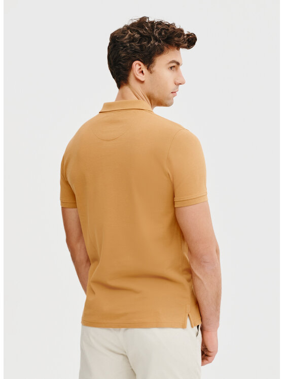 Pako Lorente Pako Lorente Polo P25SF-TX-003 Pomarańczowy Classic Fit
