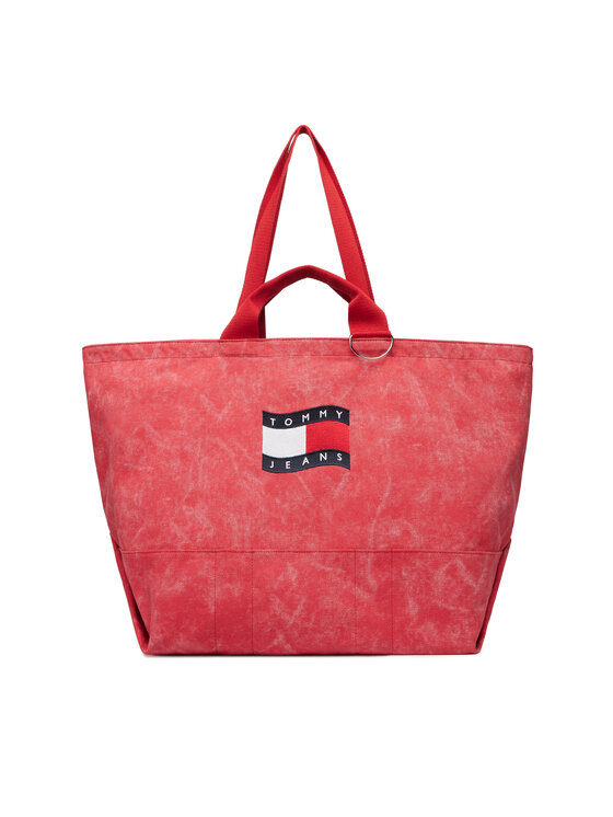 Tommy Jeans Tommy Jeans Ročna torba Tjw Wave Flag Med Tote AW0AW18466 Koral