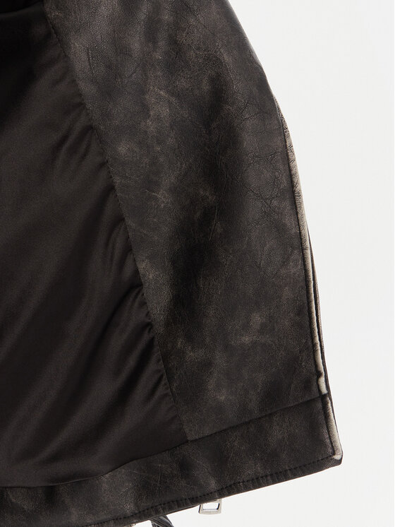Guess Guess Bunda z imitace kůže W5YL04 WHDI0 Šedá Regular Fit