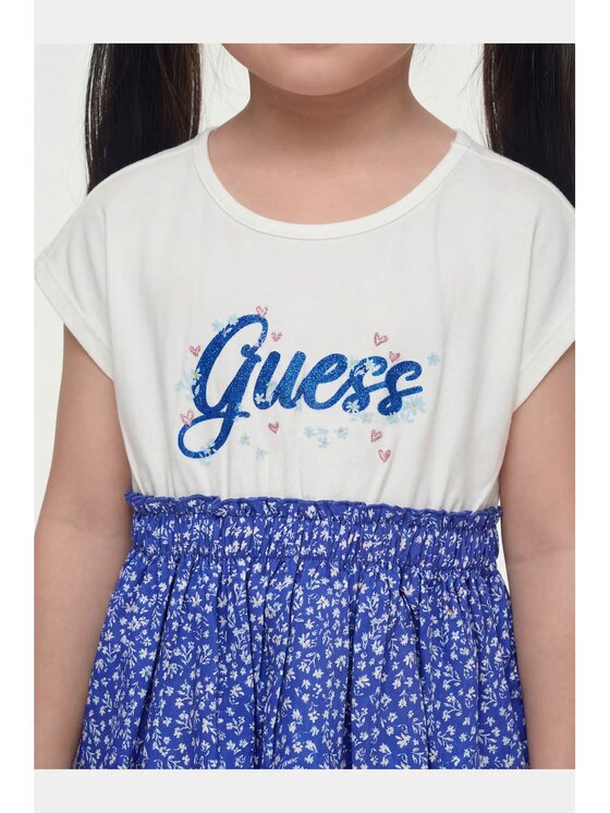Guess Kids Guess Kids Sukienka codzienna 181430 Błękitny Classic Fit