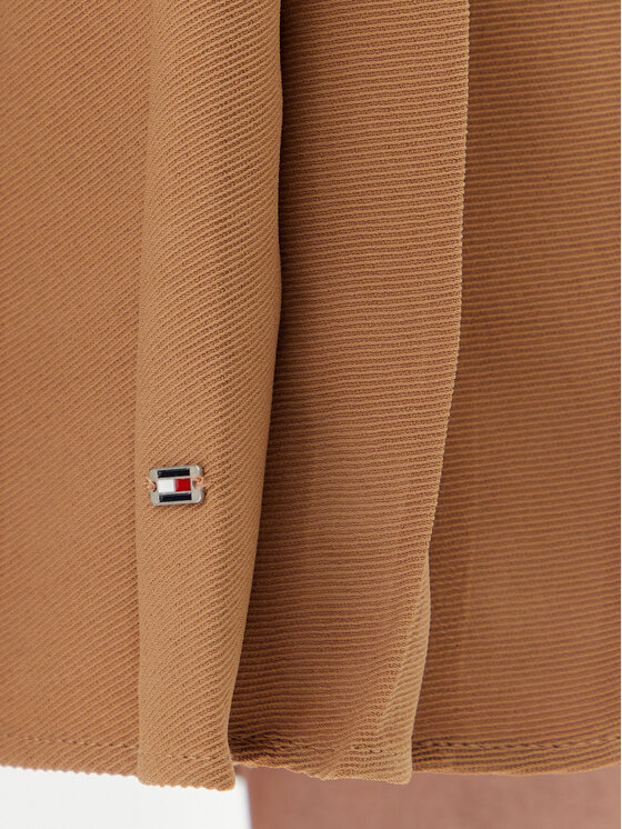 Tommy Hilfiger Tommy Hilfiger Plisovaná sukně WW0WW43886 Hnědá Regular Fit