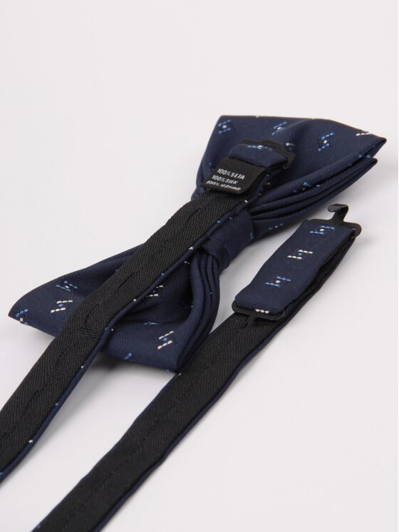 ELSNER ELSNER Παπιγιόν BUTTERFLY Z JEDWABNEGO ŻAKARDU A5311 Σκούρο μπλε