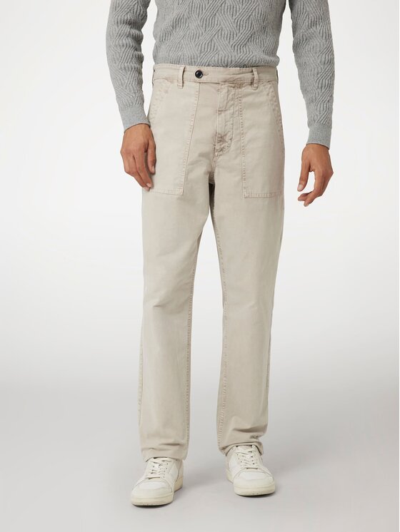 Guess Guess Spodnie materiałowe 168847 Beżowy Regular Fit
