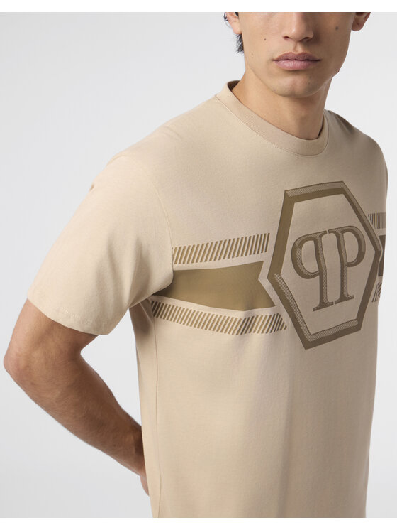 PHILIPP PLEIN PHILIPP PLEIN T-Shirt 29877 Beżowy Regular Fit