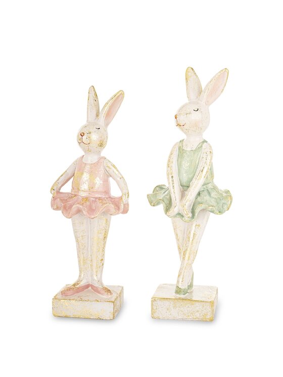 MIAhome MIAhome Figurka tańczące króliczki TANCERKI Kolorowy