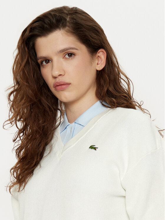 Lacoste Lacoste Sveter AF5622 Écru Regular Fit