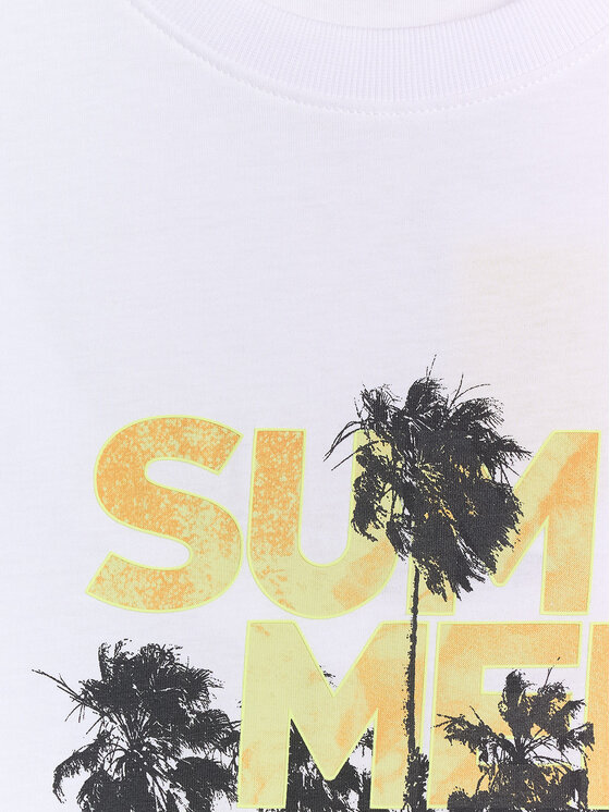 4F 4F T-Shirt BEACHWEAR Biały Regular Fit