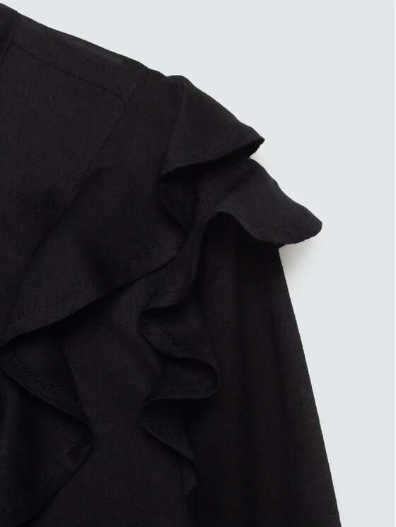 BIG STAR BIG STAR Bluzka SAFIE Czarny Basic Fit