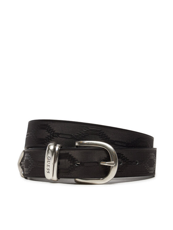 Guess Vīriešu josta Designed Folk Belt M4BZ32 L0VH0 Melns