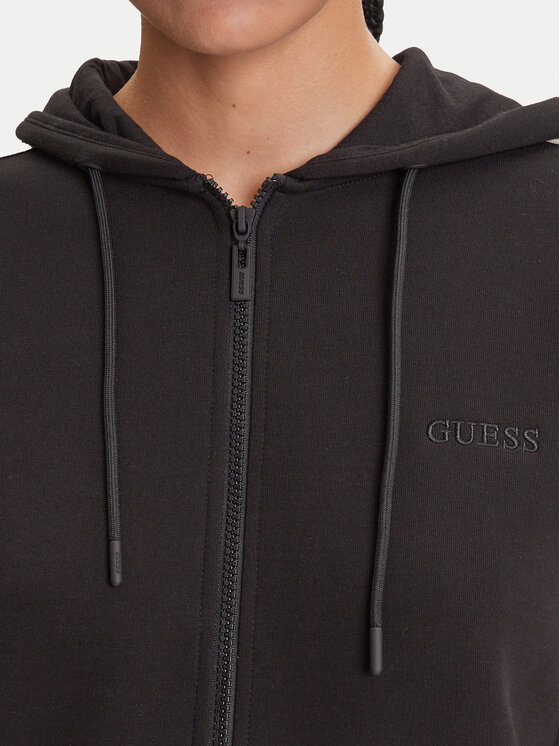 Guess Guess Μπλούζα V5YQ00 KB3P2 Μαύρο Regular Fit