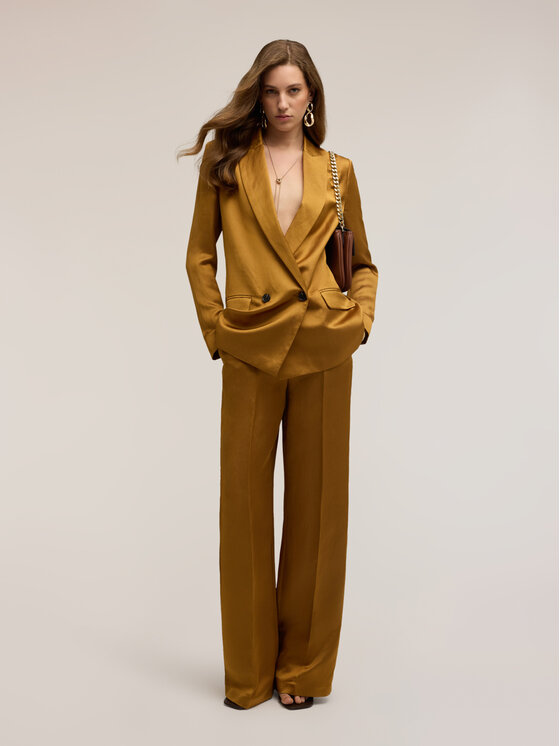 Motivi Motivi Pantaloni di tessuto P00KQ004569N038 Giallo Over Fit