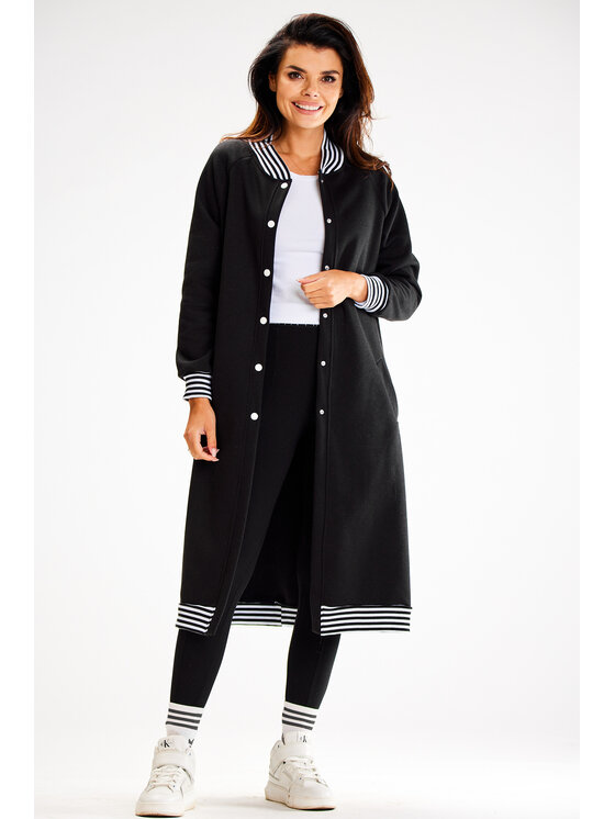 Awama Awama Mikina A612 Čierna Basic Fit
