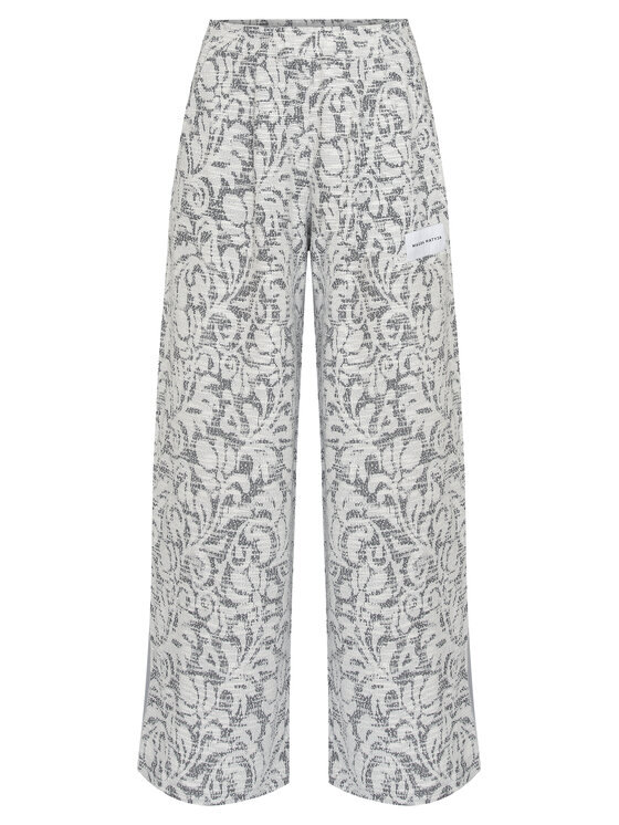 Magda Matyja Magda Matyja Spodnie dresowe PALAZZO TROUSERS Szary Loose Fit