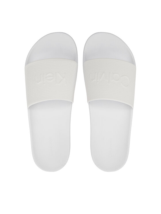 Calvin Klein Calvin Klein Şlapi Pool Slide Rubber HM0HM00636 Alb