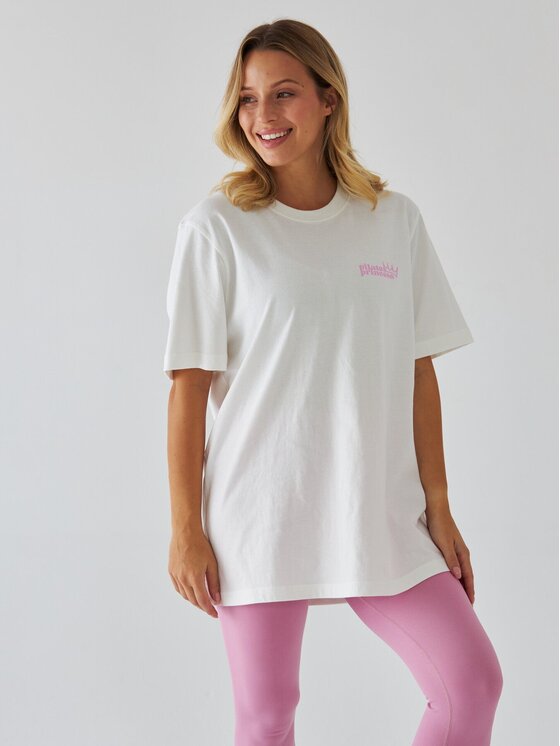 BeShaped BeShaped T-Shirt Pilates Princess Różowy Oversize