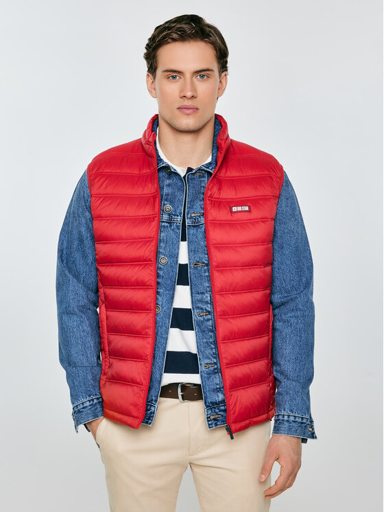 BIG STAR BIG STAR Kamizelka JAXOON Czerwony Basic Fit