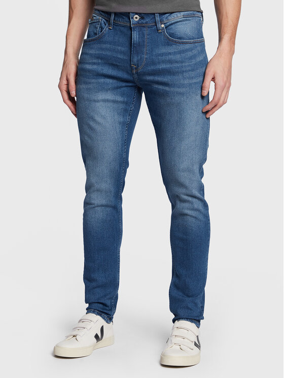 Pepe Jeans Pepe Jeans Jeansy Finsbury PM206321 Modrá Skinny Fit