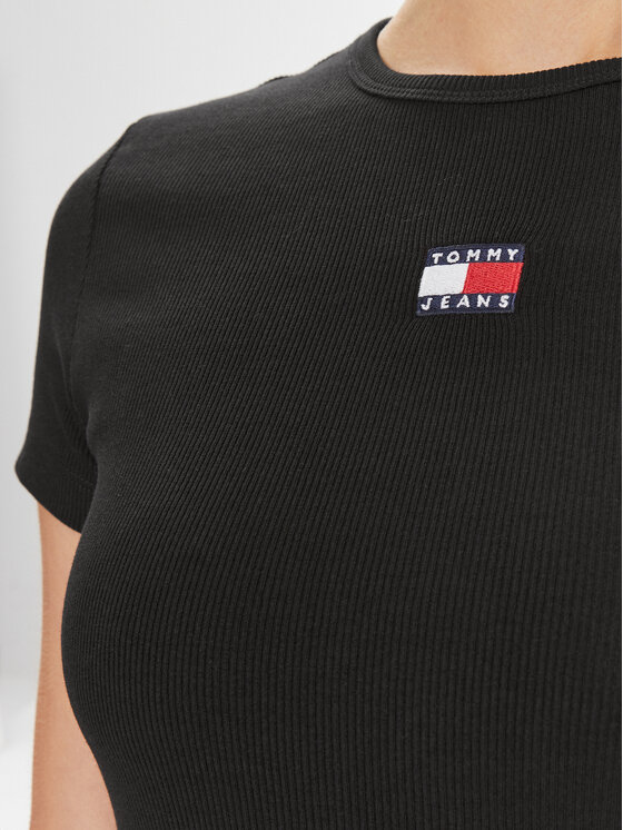 Tommy Jeans Tommy Jeans T-Shirt DW0DW17881 Schwarz Slim Fit