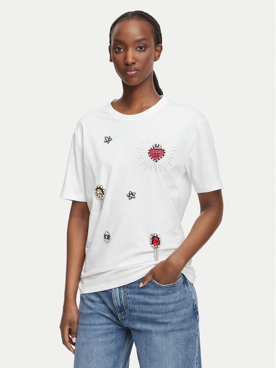 Liu Jo Liu Jo T-shirt WF6324 J0088 Bianco Regular Fit