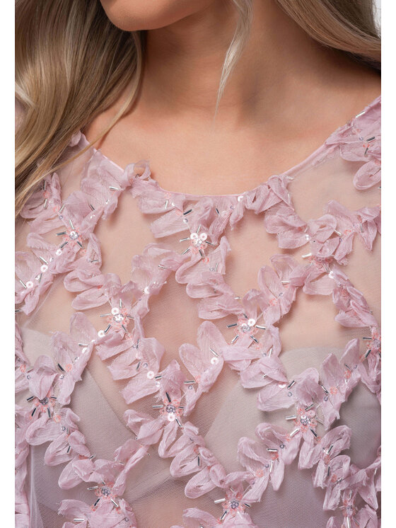Ombre Ombre Bluzka OW-TS-E0062 Różowy Loose Fit