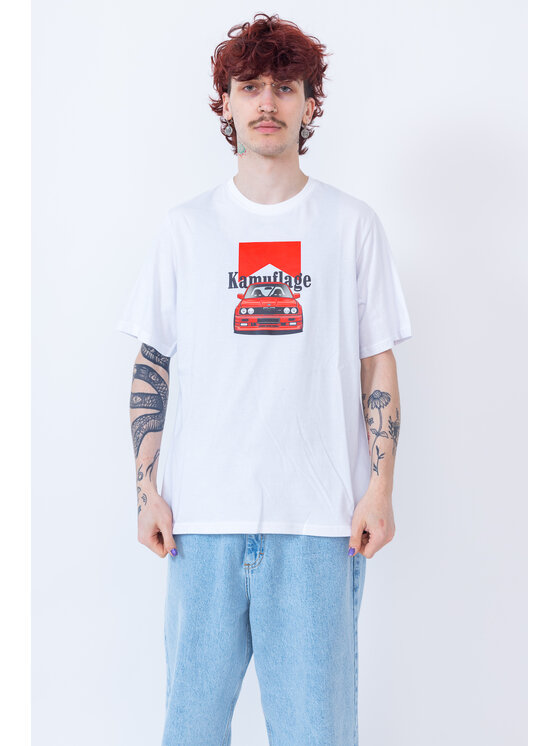 Kamuflage Kamuflage T-Shirt Beemer 2.0 Biały Relaxed Fit