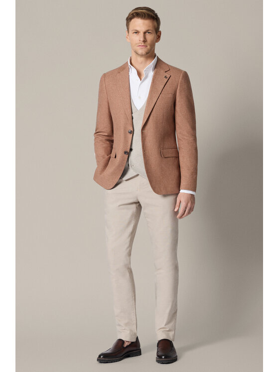 Lancerto Lancerto Marynarka Sondalo MA131126000001 Brązowy Regular Fit
