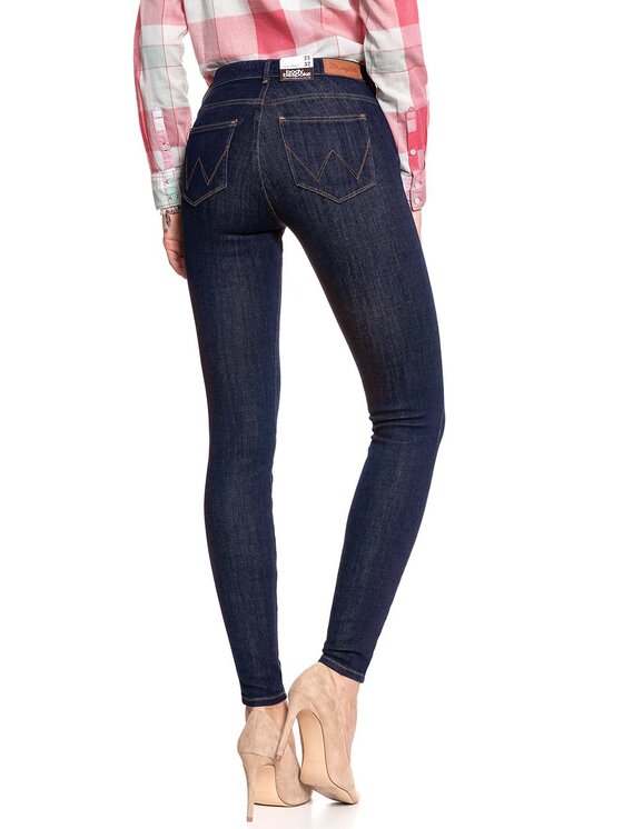 Wrangler Wrangler Jeansy SUPER SKINNY Niebieski Skinny Fit