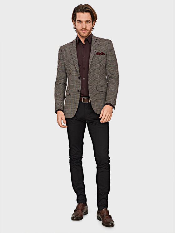 Evenemen Evenemen Marynarka Vika Bordowy Slim Fit