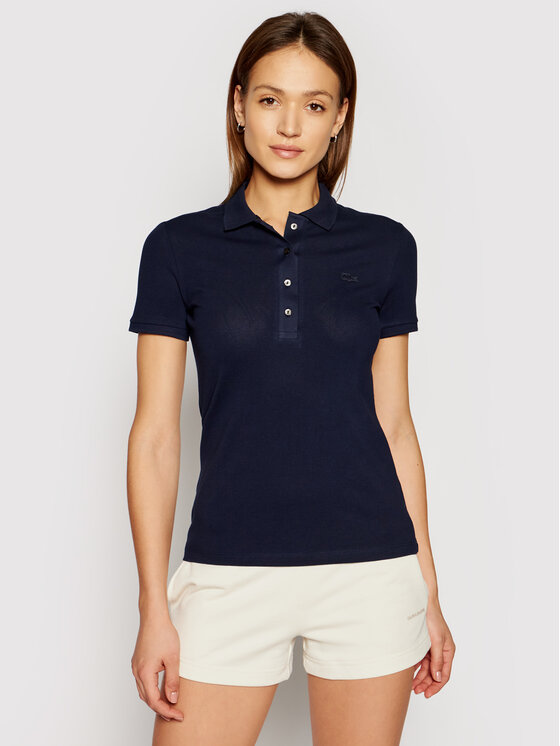 Lacoste Polo Majica PF5462 Mornarsko Modra Slim Fit