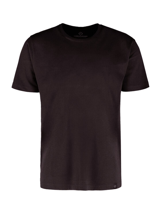 Volcano Volcano T-Shirt T-BASIC Brązowy Regular Fit