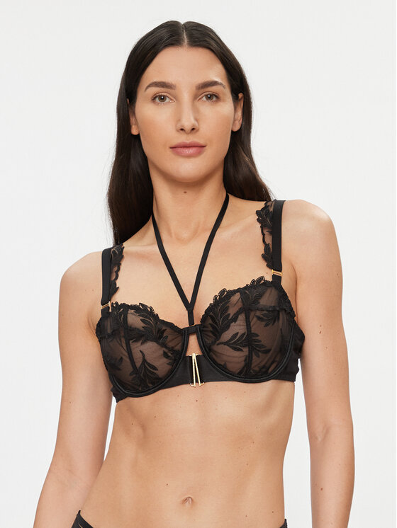 Aubade Aubade Pusiau dengta (balcony bra) liemenėlė Queen of Shadow 1EF14 Juoda