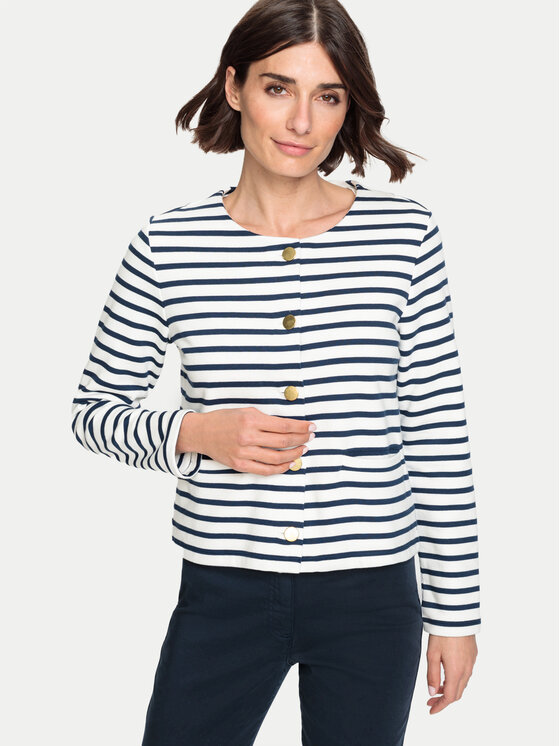 Olsen Kardigán 11201564 Biela Regular Fit