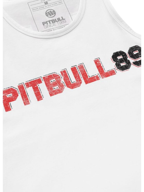 PITBULL PITBULL Tank top Tank Top Slim Fit Dog 89 S Biały Regular Fit