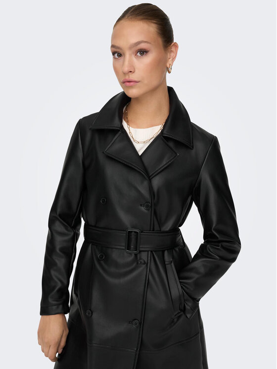 JDY JDY Trench 15302152 Nero Regular Fit