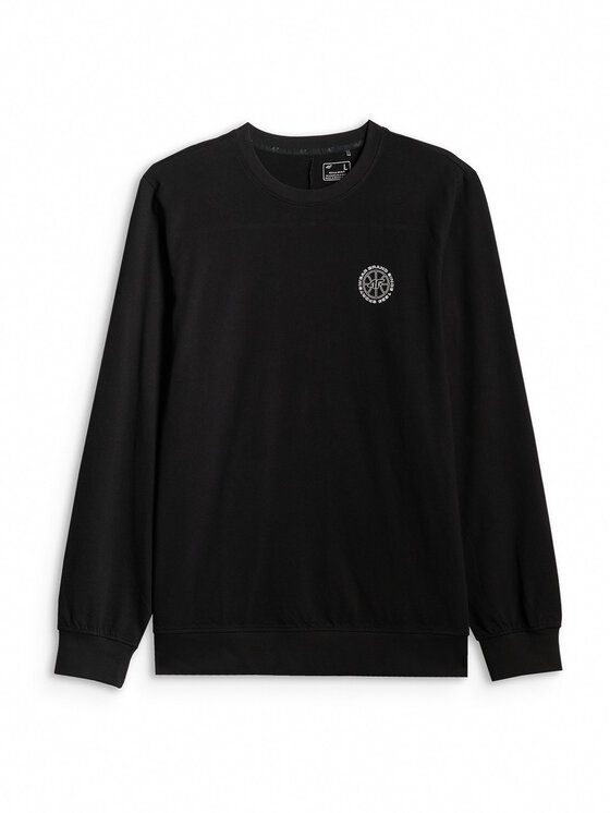 4F 4F Longsleeve FLUID EXPRESSIONS Czarny Regular Fit