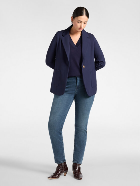 Elena Mirò Elena Mirò Marynarka R053P200152N054 Niebieski Regular Fit