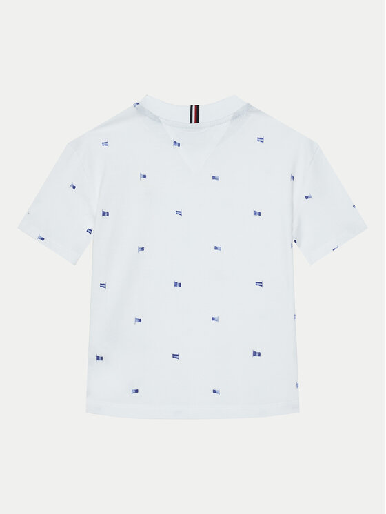 Tommy Hilfiger Tommy Hilfiger T-Shirt KB0KB09353 S Biały Regular Fit
