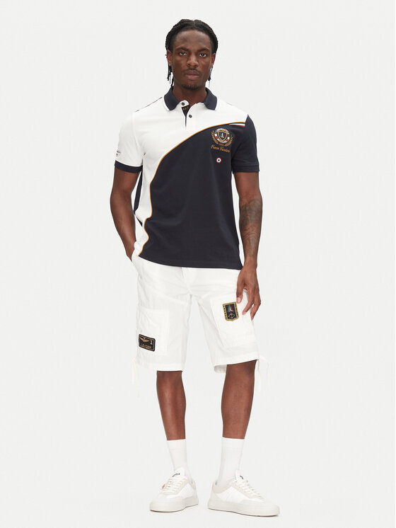 Aeronautica Militare Aeronautica Militare Тениска с яка и копчета 251PO1858P173 Тъмносин Regular Fit