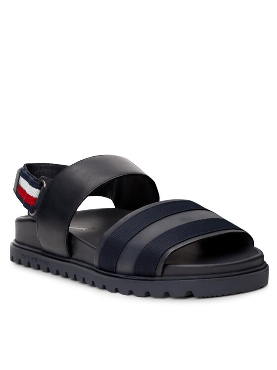 Tommy Hilfiger Tommy Hilfiger Sandále Elevated Hilfiger Strappy Sandal FM0FM05008 Tmavomodrá