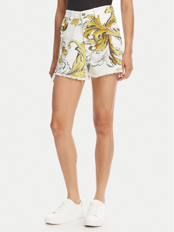 Versace Jeans Couture Versace Jeans Couture Džínové šortky 78HAD51B Bílá Straight Fit