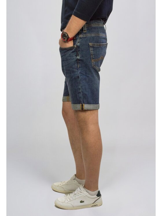Mustang Mustang Szorty jeansowe Style Chicago Niebieski Slim Fit