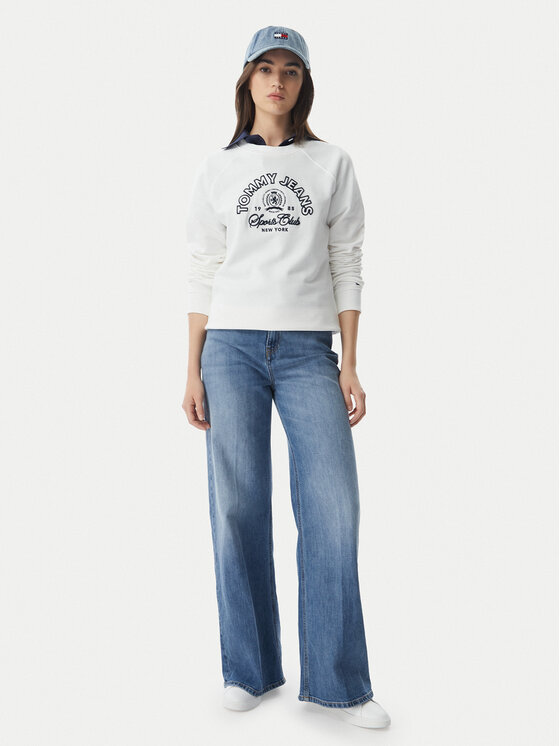 Tommy Jeans Tommy Jeans Jopa Heritage Logo DW0DW22821 Bela Regular Fit