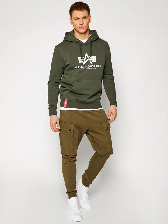 Alpha Industries Alpha Industries Bluza Basic 178312 Zielony Regular Fit