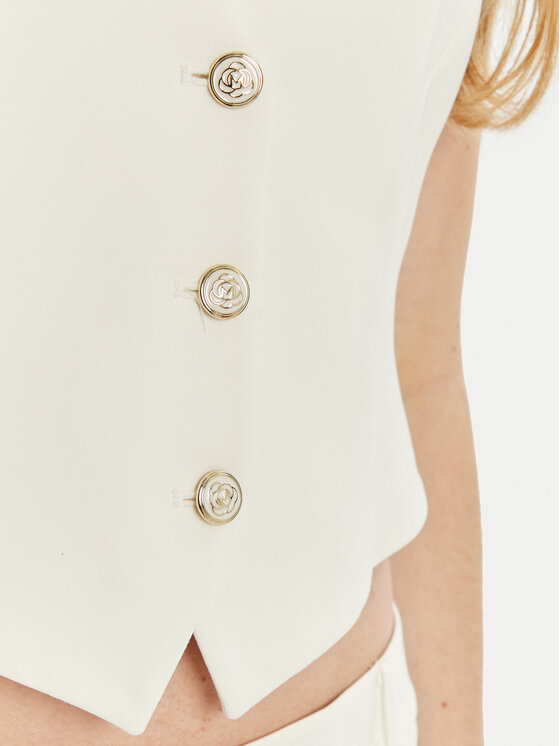 Marella Marella Gilet Camper 2513911034 Bianco Slim Fit