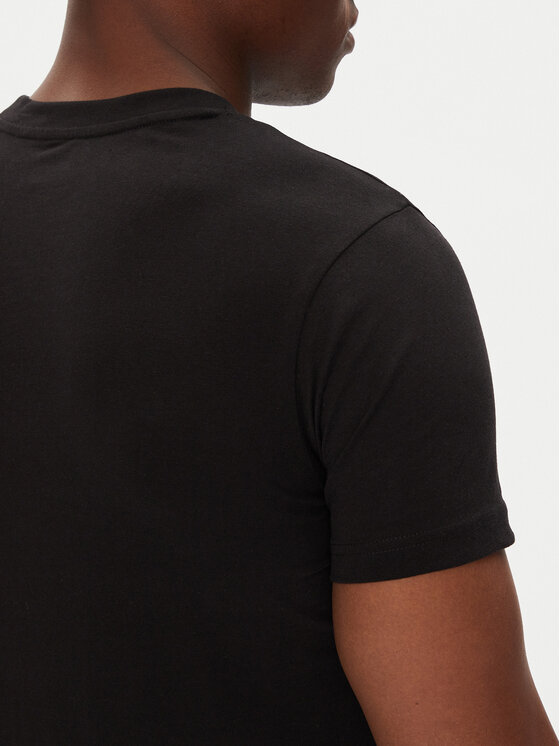 Kappa Kappa T-krekls Logo Korpo Cafers 304J150 Melns Slim Fit