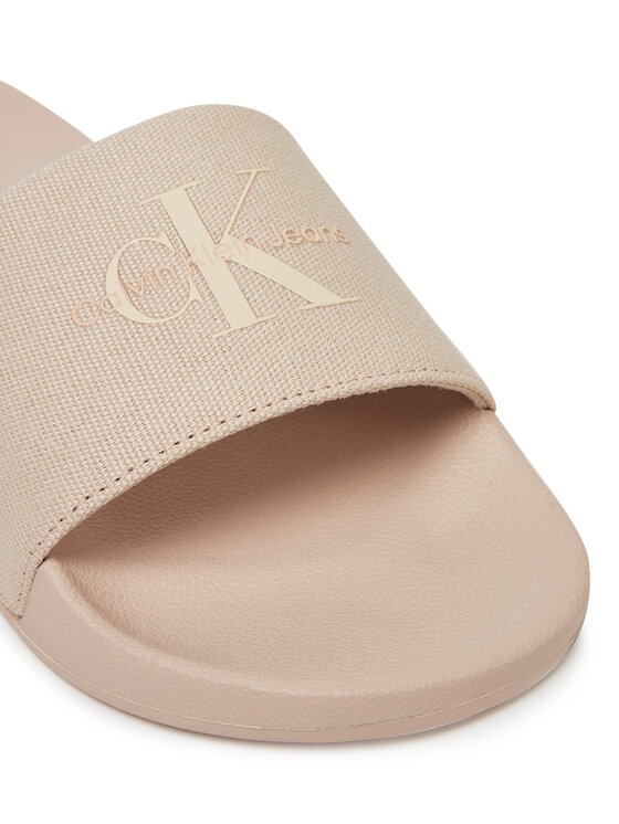 Calvin Klein Jeans Calvin Klein Jeans Klapki Slide Monogram Wn YW0YW01835 Beżowy
