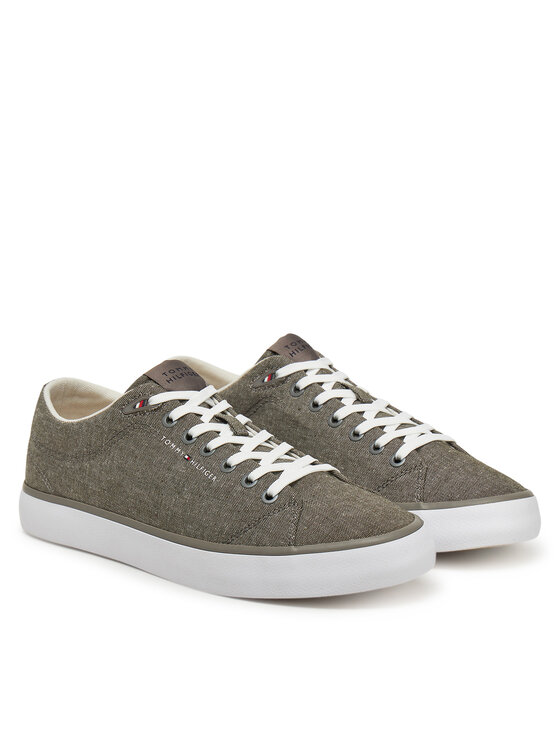 Tommy Hilfiger Tommy Hilfiger Tenisky Th Hi Vulc Low Core Chambray FM0FM05389 Sivá