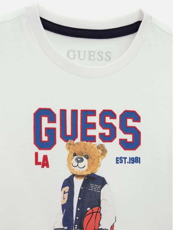 Guess Kids Guess Kids T-Shirt 183055 Biały Classic Fit