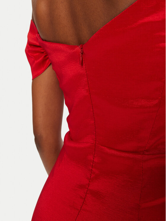 Bardot Bardot Koktejlové šaty 54327DB2 Červená Slim Fit