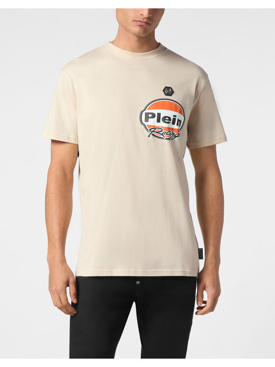 PHILIPP PLEIN PHILIPP PLEIN T-Shirt 22265 Beżowy Regular Fit